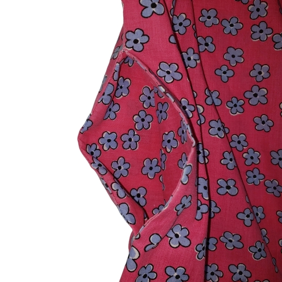Vintage Kelly Reed Floral Print Patio Dress Sz M ? Pearl Snap Cottagecore Garden - Picture 9 of 14